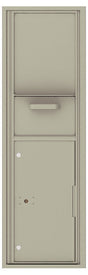 Versatile Front Loading Single Column Mailbox Collection Drop Box with Pull Down Hopper - 4C15S-HOP-Postal Grey (PG)