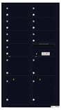 Versatile Front Loading Double Column Mailbox with 9 Tenant Compartments and 2 Parcel Lockers-Black (BK)