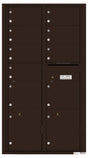 Versatile Front Loading Double Column Mailbox with 9 Tenant Compartments and 2 Parcel Lockers-Dark Bronze (DB)