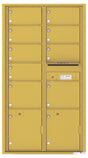 Versatile Front Loading Double Column Mailbox with 9 Tenant Compartments and 2 Parcel Lockers-Gold Speck (GS)