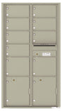 Versatile Front Loading Double Column Mailbox with 9 Tenant Compartments and 2 Parcel Lockers-Postal Grey (PG)