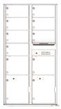 Versatile Front Loading Double Column Mailbox with 9 Tenant Compartments and 2 Parcel Lockers-White (WH)