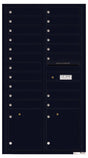 Front Loading Commercial Mailbox with 19 Tenant Compartments and 2 Parcel Lockers - Versatile Double Column Mailbox-Black (BK)