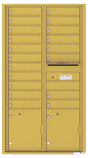 Front Loading Commercial Mailbox with 19 Tenant Compartments and 2 Parcel Lockers - Versatile Double Column Mailbox-Gold Speck (GS)