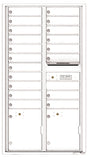Front Loading Commercial Mailbox with 19 Tenant Compartments and 2 Parcel Lockers - Versatile Double Column Mailbox-White (WH)