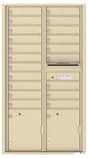 Front Loading Commercial Mailbox With 20 Tenant Compartments and 2 Parcel Lockers-Sandstone (SD)