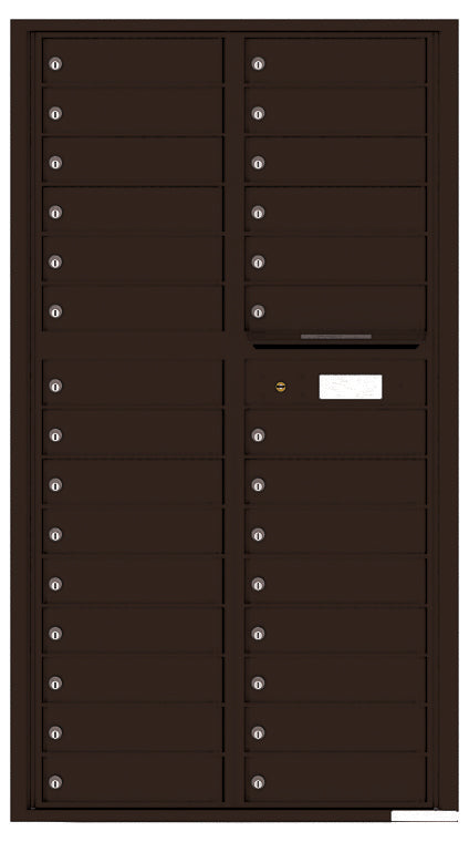 Versatile Front Loading Mailbox with 29 Tenant Compartments-Dark Bronze (DB)