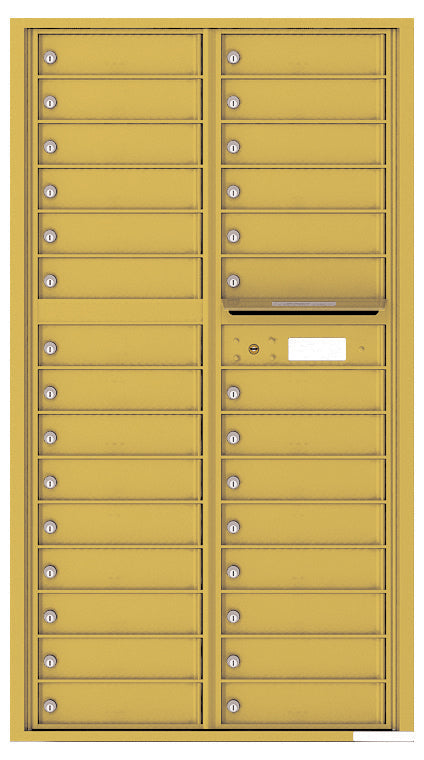 Versatile Front Loading Mailbox with 29 Tenant Compartments-Gold Speck (GS)