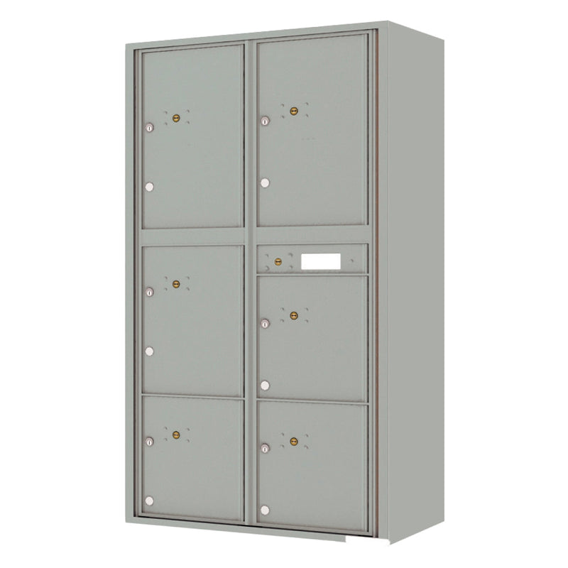 Florence 4C Horizontal Mailbox - 6 Parcel Lockers - Max Height Private Access