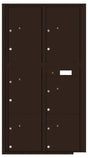 Front Loading Commercial Mailbox with 6 Parcel Lockers-Dark Bronze (DB)