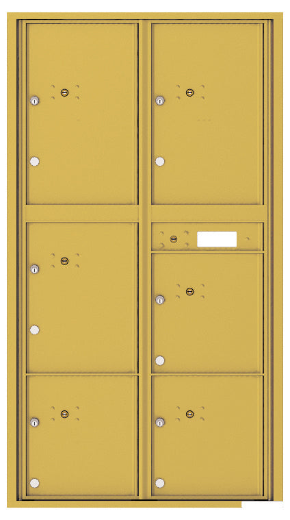 Front Loading Commercial Mailbox with 6 Parcel Lockers-Gold Speck (GS)