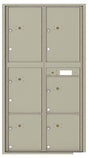 Front Loading Commercial Mailbox with 6 Parcel Lockers-Postal Grey (PG)