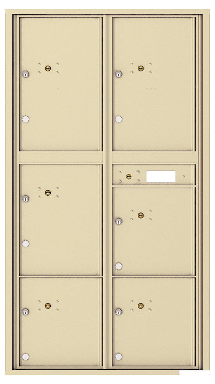 Front Loading Commercial Mailbox with 6 Parcel Lockers-Sandstone (SD)