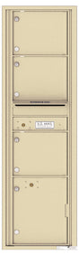 Versatile Front Loading Mailbox with 3 Tenant Compartments and 1 Parcel Locker-Sandstone (SD)