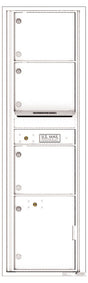 Versatile Front Loading Mailbox with 3 Tenant Compartments and 1 Parcel Locker-White (WH)
