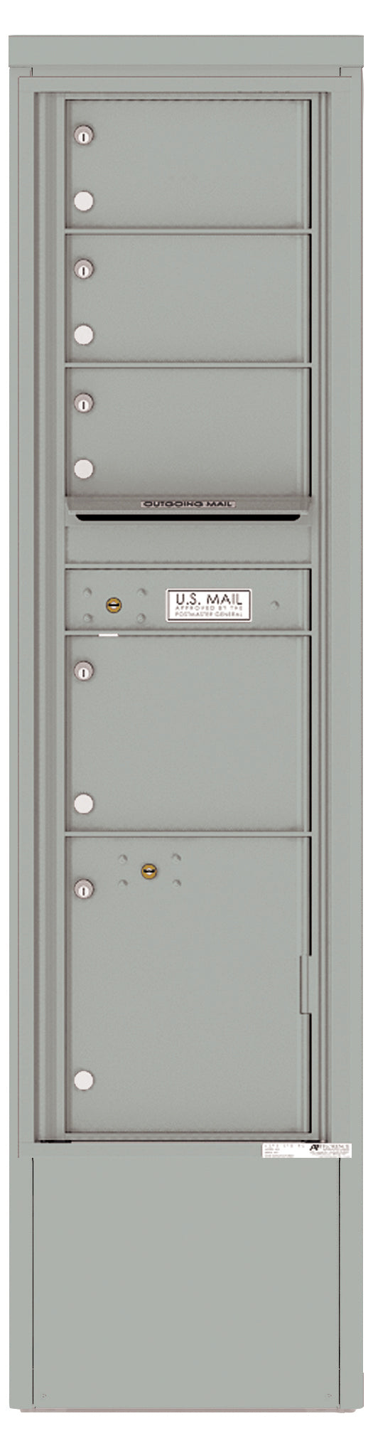 Florence 4C Mailbox Depot - 4 Doors, 1 Parcel Locker - Max Height Private Access