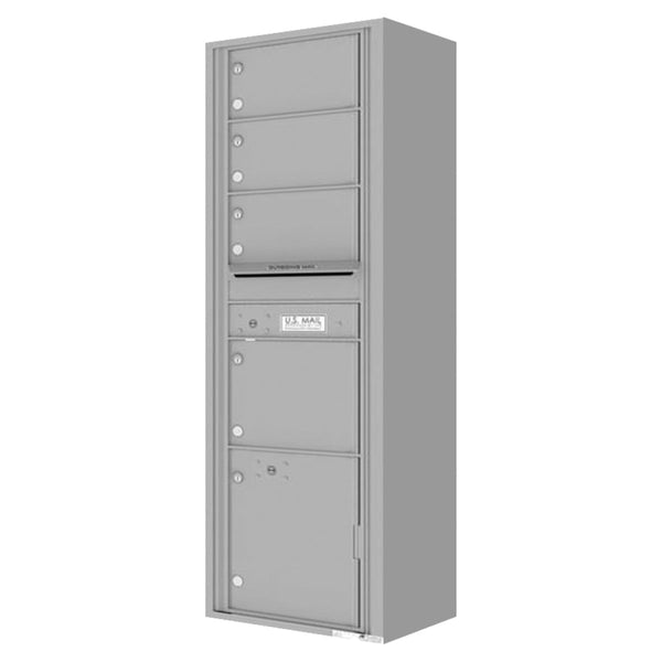Florence 4C Horizontal Mailbox - 4 Doors, 1 Parcel Locker - Max Height Private Access
