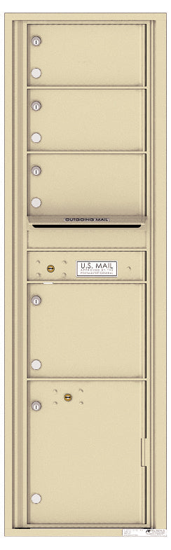 Versatile Front Loading Mailbox 4 Tenant Compartments and 1 Parcel Locker-Sandstone (SD)