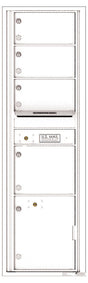 Versatile Front Loading Mailbox 4 Tenant Compartments and 1 Parcel Locker-White (WH)
