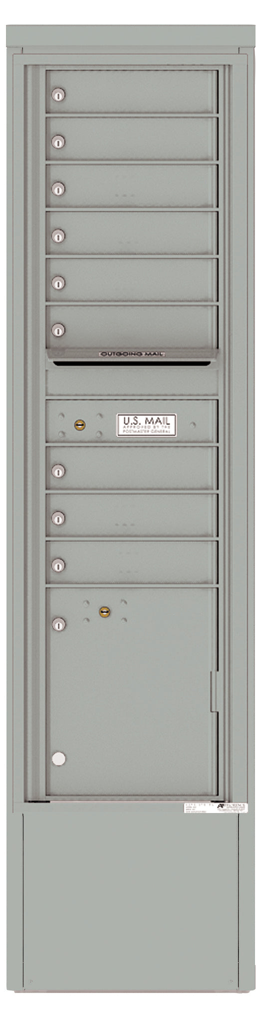 Florence 4C Mailbox Depot - 9 Doors, 1 Parcel Locker - Max Height Private Access