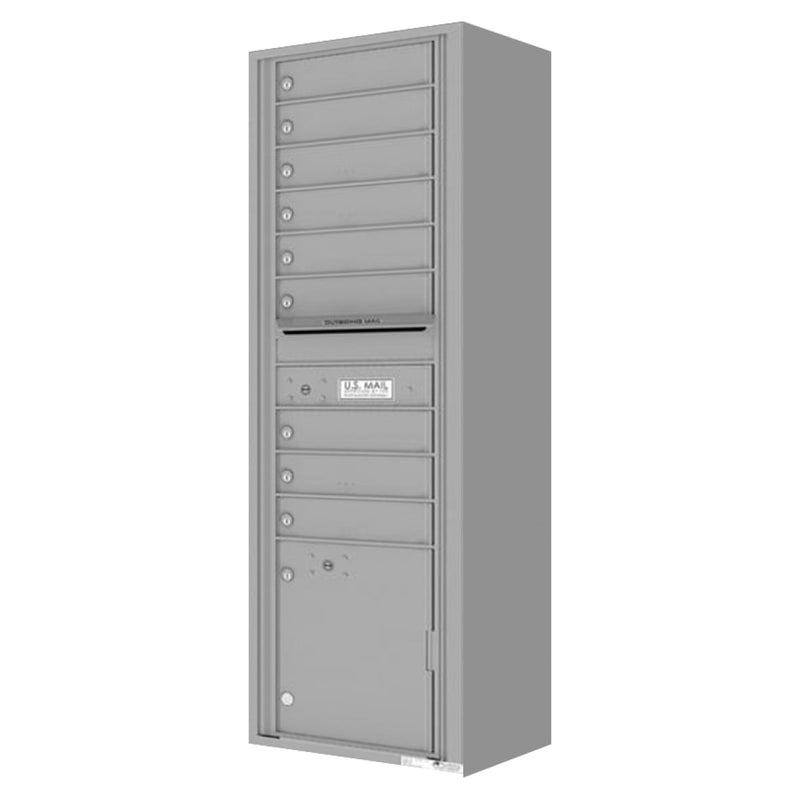 Florence 4C Horizontal Mailbox - 9 Doors, 1 Parcel Locker - Max Height Private Access