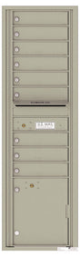 Versatile Front Loading Mailbox with 9 Tenant Compartments and 1 Parcel Locker-Postal Grey (PG)