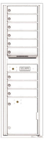 Versatile Front Loading Mailbox with 9 Tenant Compartments and 1 Parcel Locker-White (WH)