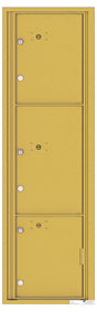Versatile Front Loading Commercial Mailbox with 3 Parcel Lockers-Gold Speck (GS)