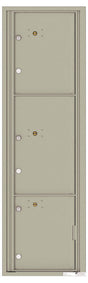 Versatile Front Loading Commercial Mailbox with 3 Parcel Lockers-Postal Grey (PG)