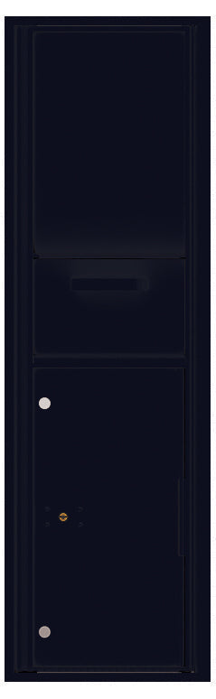 Versatile Front Loading Single Column Mailbox Collection Drop Box with Pull Down Hopper - 4C16S-HOP-Black (BK)
