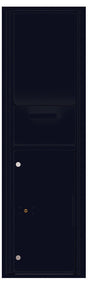 Versatile Front Loading Single Column Mailbox Collection Drop Box with Pull Down Hopper - 4C16S-HOP-Black (BK)