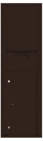 Versatile Front Loading Single Column Mailbox Collection Drop Box with Pull Down Hopper - 4C16S-HOP-Dark Bronze (DB)
