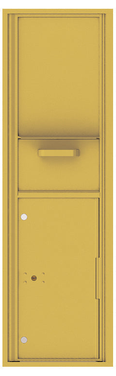 Versatile Front Loading Single Column Mailbox Collection Drop Box with Pull Down Hopper - 4C16S-HOP-Gold Speck (GS)