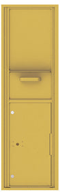 Versatile Front Loading Single Column Mailbox Collection Drop Box with Pull Down Hopper - 4C16S-HOP-Gold Speck (GS)