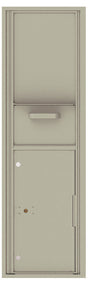 Versatile Front Loading Single Column Mailbox Collection Drop Box with Pull Down Hopper - 4C16S-HOP-Postal Grey (PG)