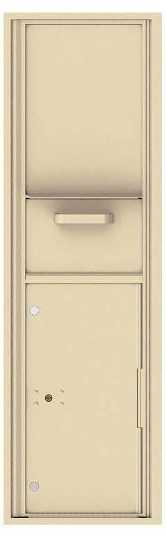Versatile Front Loading Single Column Mailbox Collection Drop Box with Pull Down Hopper - 4C16S-HOP-Sandstone (SD)