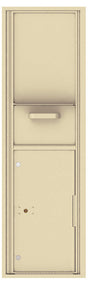 Versatile Front Loading Single Column Mailbox Collection Drop Box with Pull Down Hopper - 4C16S-HOP-Sandstone (SD)