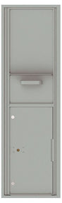 Versatile Front Loading Single Column Mailbox Collection Drop Box with Pull Down Hopper - 4C16S-HOP-Silver Speck (SS)