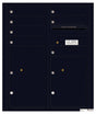 Versatile Front Loading Double Column Commercial Mailbox with 7 Tenant Compartments and 2 Parcel Lockers-Black (BK)