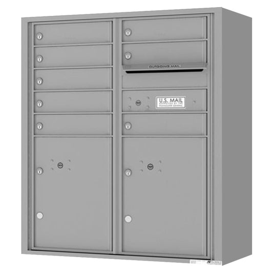 Florence 4C Horizontal Mailbox - 8 Doors, 2 Parcel Lockers - ADA Compliant Max Height Private Access