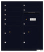 Versatile Front Loading Double Column Commercial Mailbox with 8 Tenant Compartments and 2 Parcel Lockers-Black (BK)