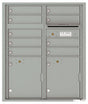 Versatile Front Loading Double Column Commercial Mailbox with 9 Tenant Compartments and 2 Parcel Lockers-Silver Speck (SS)