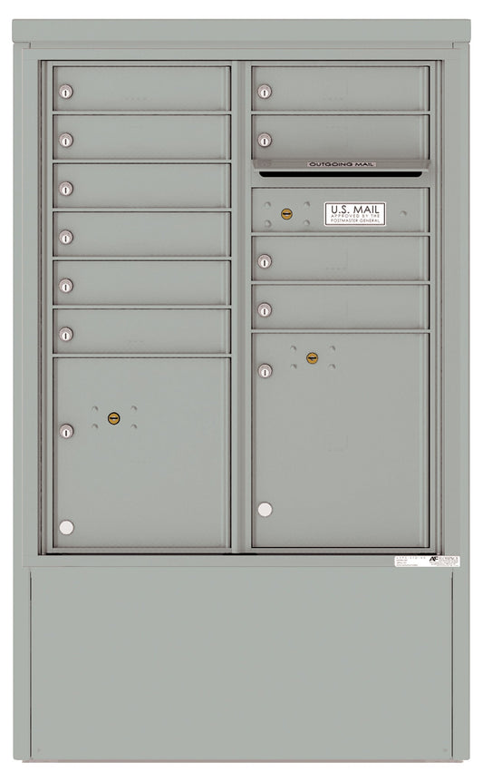 Florence 4C Mailbox Depot - 10 Doors, 2 Parcel Lockers - ADA Compliant Max Height Private Access