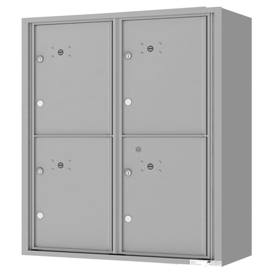 Florence 4C Horizontal Mailbox - 4 Parcel Lockers - ADA Compliant Max Height Private Access