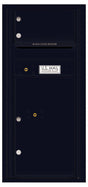 Versatile Front Loading Single Column Commercial Mailbox with 1 Tenant Compartment and 1 Parcel Locker-Black (BK)