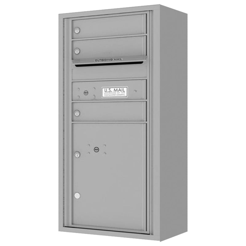Florence 4C Horizontal Mailbox - 3 Doors, 1 Parcel Locker - ADA Compliant Max Height Private Access