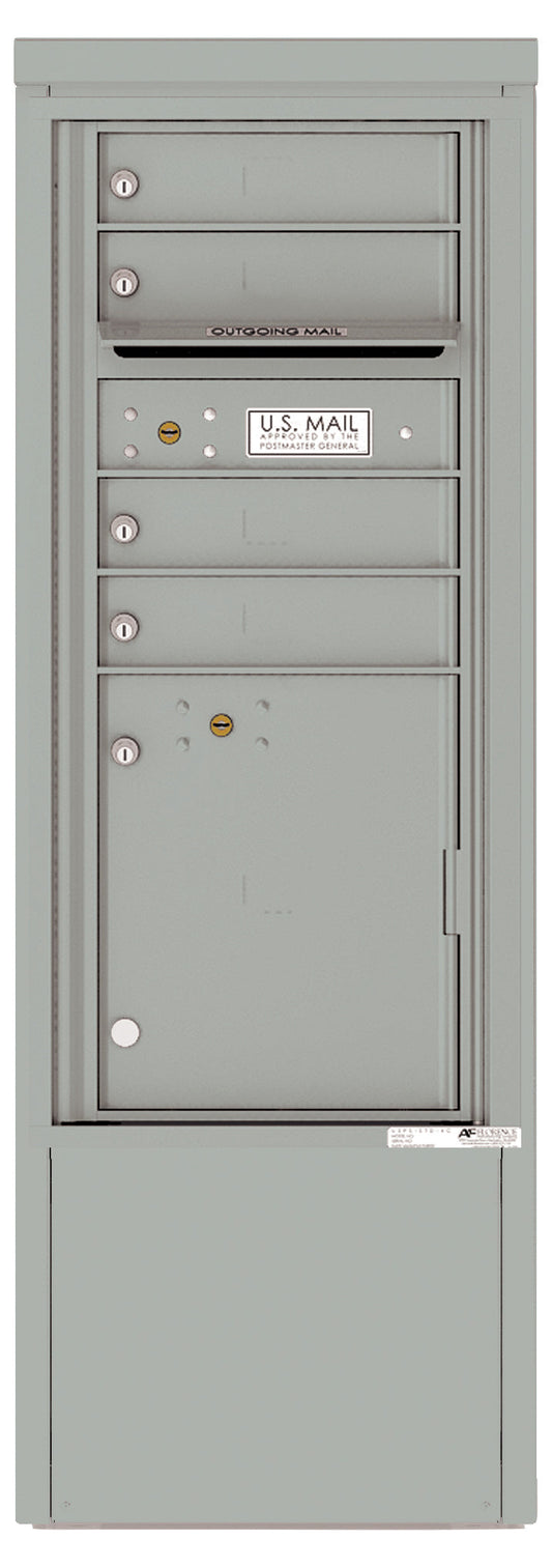 Florence 4C Mailbox Depot - 4 Doors, 1 Parcel Locker - ADA Compliant Max Height Private Access