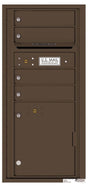 Versatile Front Loading Single Column Commercial Mailbox with 4 Tenant Compartments and 1 Parcel Locker-Antique Bronze (AB)