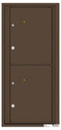 Versatile Front Loading Single Column Commercial Mailbox with 2 Extra-Large Parcel Lockers-Antique Bronze (AB)