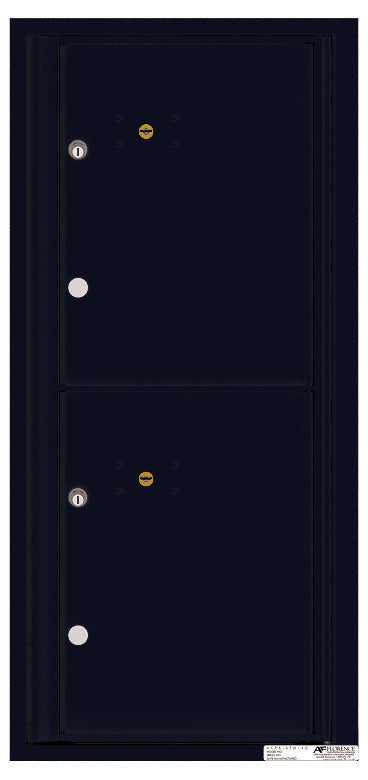 Versatile Front Loading Single Column Commercial Mailbox with 2 Extra-Large Parcel Lockers-Black (BK)